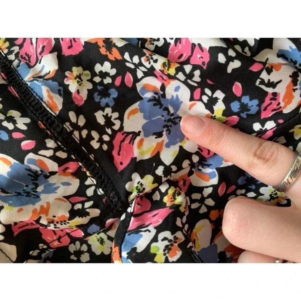 NWT Boohoo Cut-Out Floral Flare Skater Mini Dress Size 10